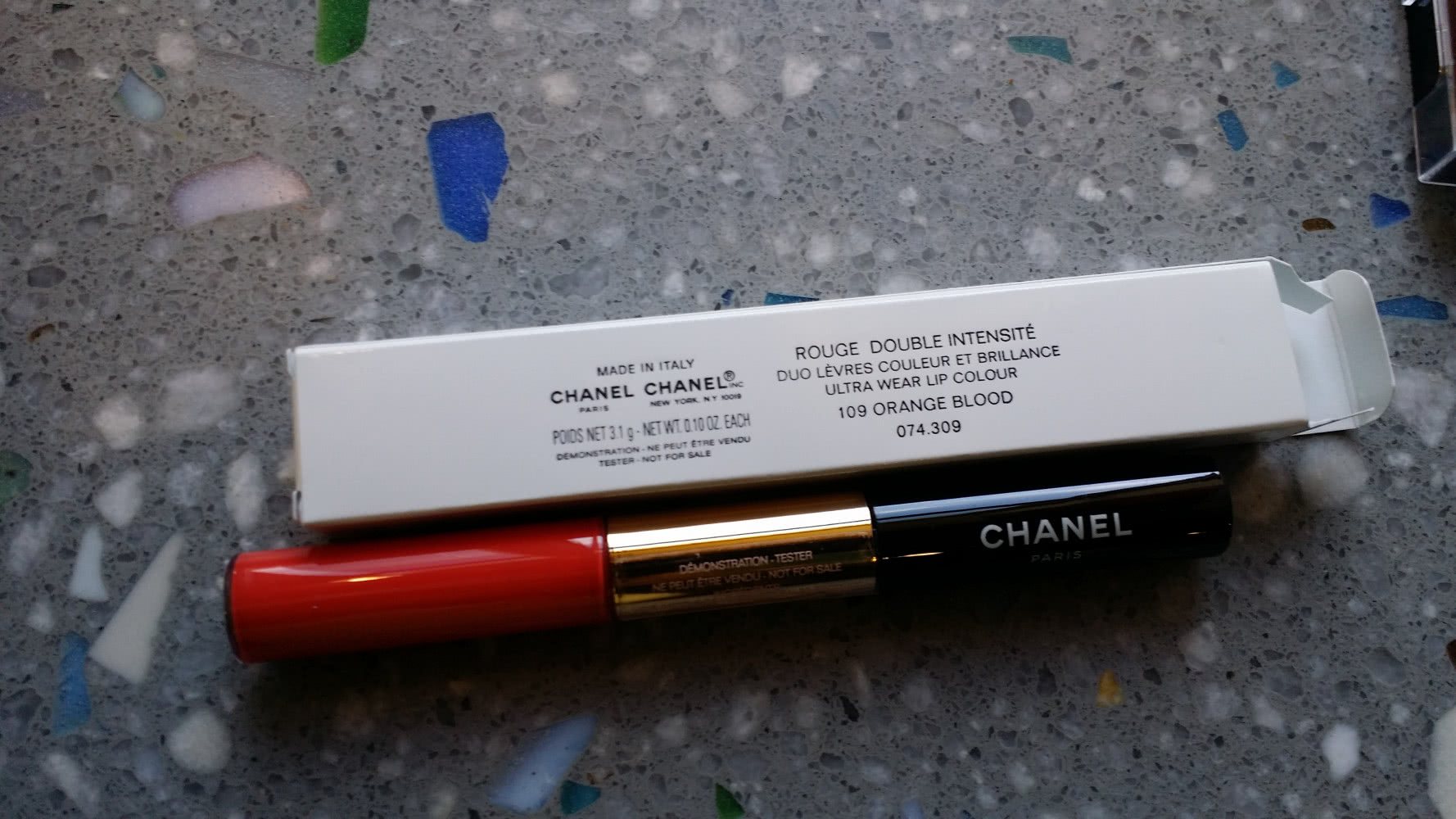 Новый тестер устойчивой помады Chanel Rouge Double Intensite N109 Orange Blood