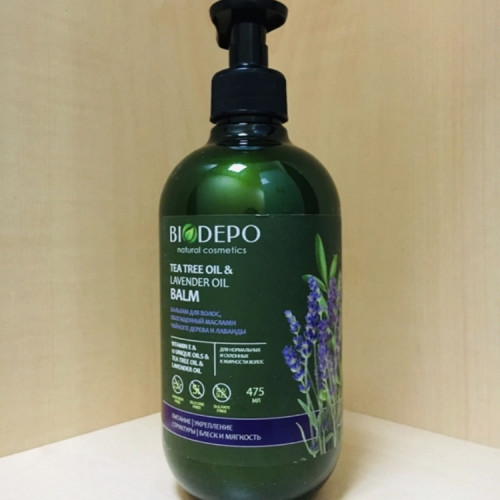 BIODEPO, укрепляющий бальзам для волос с эфирными маслами чайного дерева и лаванды
