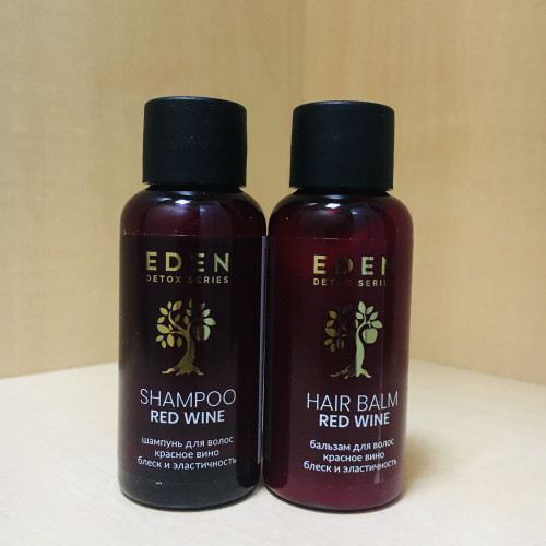 Уплотняющий шампунь и бальзам для волос Red Wine, Eden