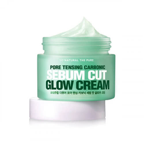 Увлажняющий крем для сужения пор So'Natural Pore Tensing Carbonic Sebum Cut Glow Cream