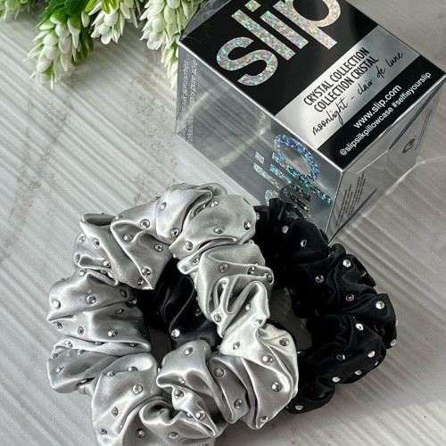 Лимитированные шёлковые резинки для волос SLIP Crystal Scrunchie MOONLIGHT