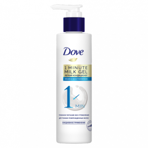Молочко-гель для волос Dove 1-минутное Объем и восстановление - инновационный продукт специально для тонких поврежденных волос