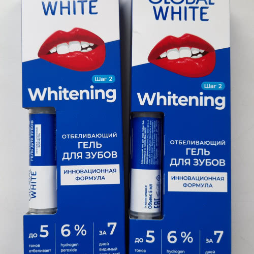 Отбеливающий гель для зубов Global white Whitening