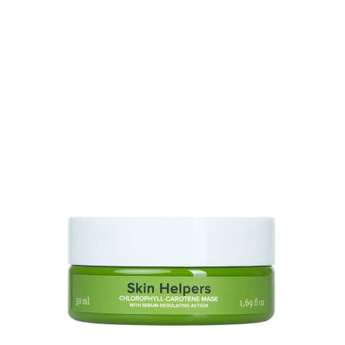SKIN HELPERS Маска для лица себорегулирующая для жирной и проблемной кожи Chlorophyll Carotene Mask