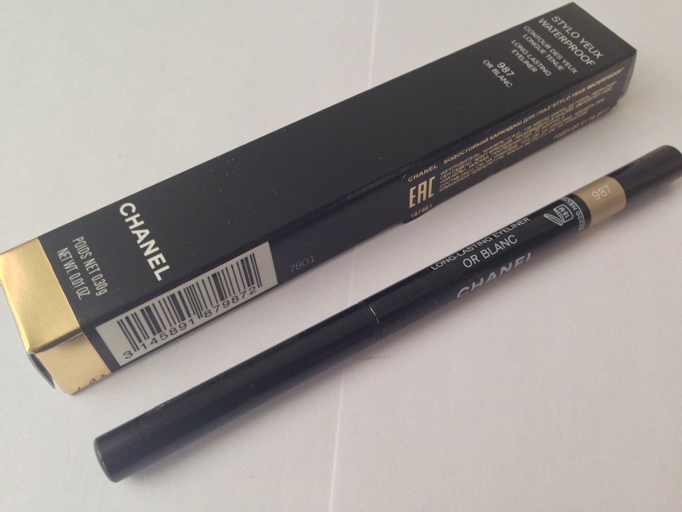 Chanel Stylo Yeux(987 Or Blanc) карандаш для глаз водостойкий ЛИМИТКА