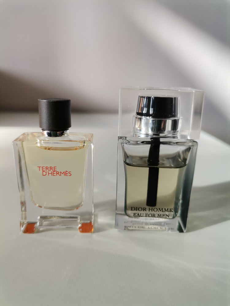 Hermes и Dior миниатюры мужских ароматов