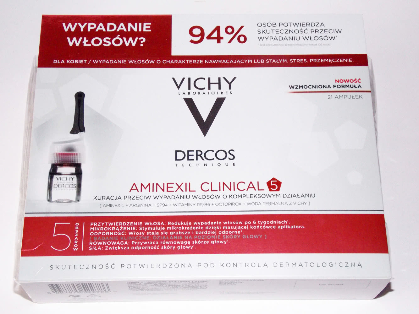 Vichy dercos aminexil intensive 5 средство против выпадения волос для женщин 21х6мл