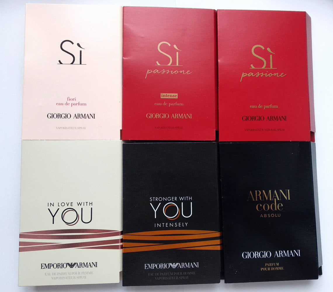 Пробирки парфюмерии Armani