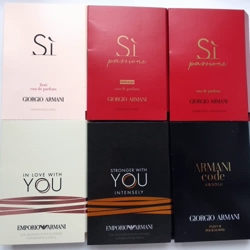 Пробирки парфюмерии Armani