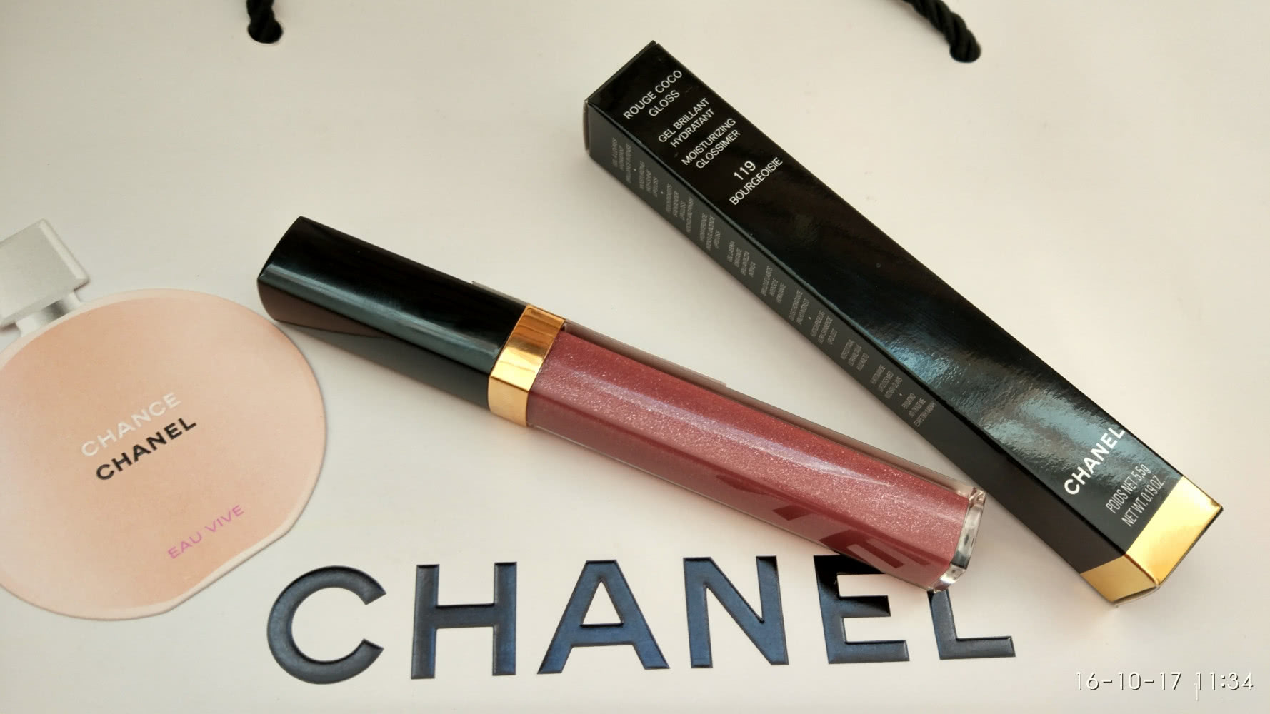 Новый блеск для губ Chanel Rouge Coco Gloss тон 119 Bourgeoisie