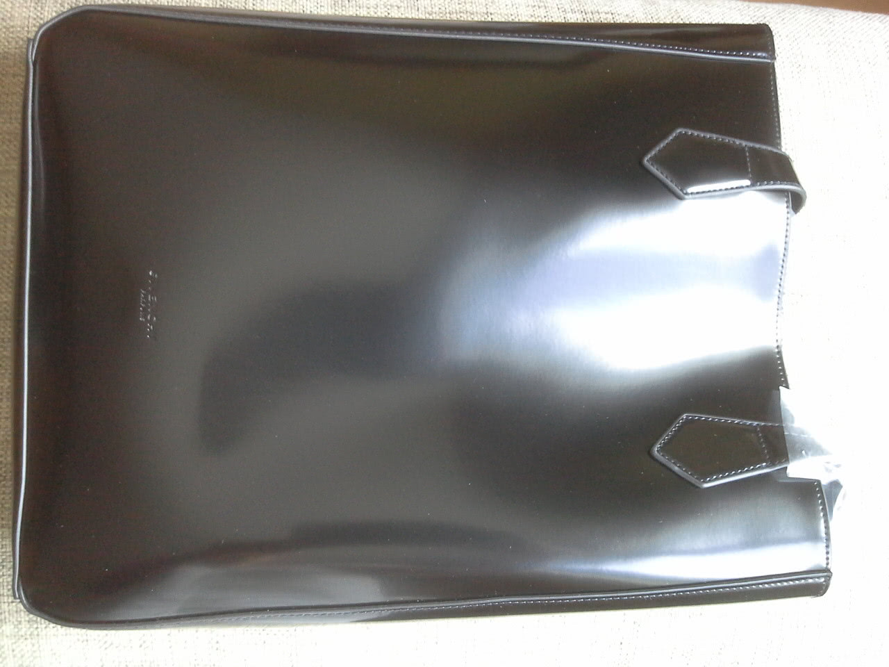Givenchy, чёрная лаковая сумка-шоппер