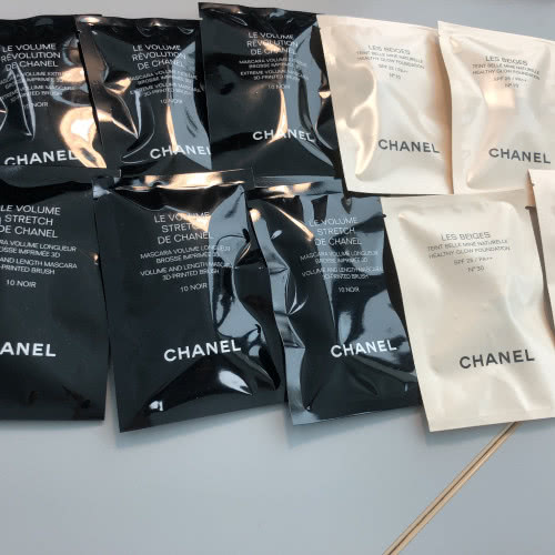 Пробники Chanel, л’окситан, пробники туши chanel