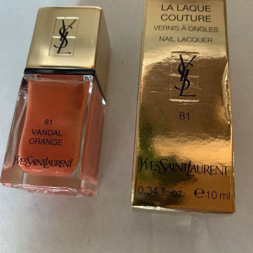 YSL La Laque Couture Nail Lacquer Polish   Vernis 81 Vandal Orange
