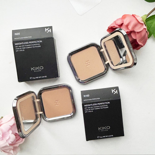 kiko milano WEIGHTLESS PERFECTION WET AND DRY POWDER FOUNDATION n95/n160