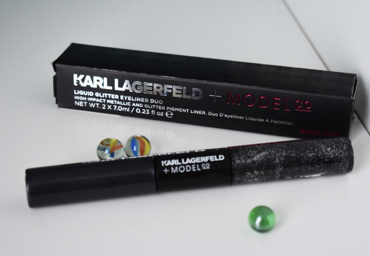 Двойная подводка (лайнер) для глаз  KARL LAGERFELD + MODELCO «Liquid Glitter Everliner Duo»